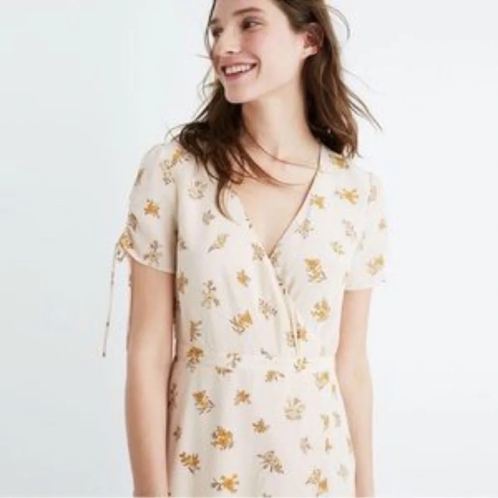 Madewell 100% Silk Faux Wrap Maxi Dress in Field Bouquet size 00 - Picture 2 of 16